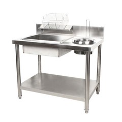 Commercial Breading Table Fried Food Prep Fry Chicken Work Table Breader Station