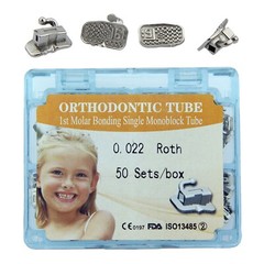 Dental Orthodontic Buccal Tubes 1st 2nd Molar Bracket Bondable Roth MBT 022