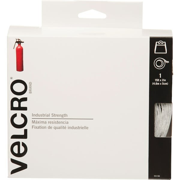(1)-VELCRO Brand 2 In. x 15 Ft. White Industrial Strength Hook & Loop Roll