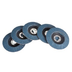 100 Piece 4-1/2 In x 7/8 In T29 80 Grit Premium Zirconia Flap Sanding Discs
