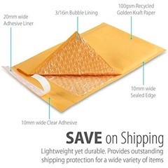All Sizes 1-500 Karft Bubble Mailers Padded Envelopes Shipping Mailing Bags