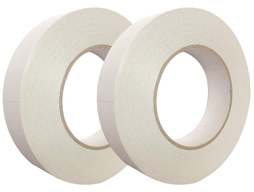 Heavy Duty Banner Hem Tape Double Sided 1 Inch X 164 Feet / 55 Yard – 2 Pack (Wh
