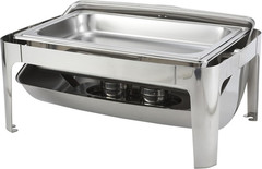 Madiso 8Qt Roll-Top Stainless Steel Chafer – Heavyweight Full-Size Design