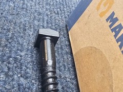 (QTY 25) MAKERS BOLT 3/8″ x 3″: Lag Screws Ruspert Weatherproof Coated Bolts