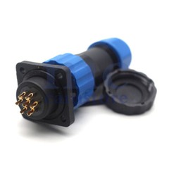 SD20 IP68 7 pin Panel Mount Wire Connector,Aviation Cable Connector Plug Socket