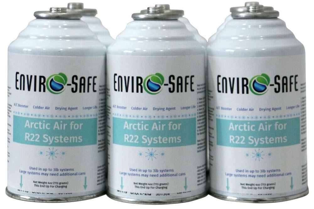 Envirosafe Arctic Air for R22, AC Support, (6) 4 oz cans