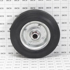 Chain Link 6″ Solid Black Rubber Wheel for Residential Gates- Helper Wheel