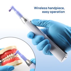 Dental Wireless Electric Hygiene Prophy Handpiece +2Pcs Universal Prophy Angles