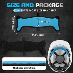 12 Pcs Hard Hat Sweatbands | Washable 3-Layer Liner for Safety Helmets, Cooling