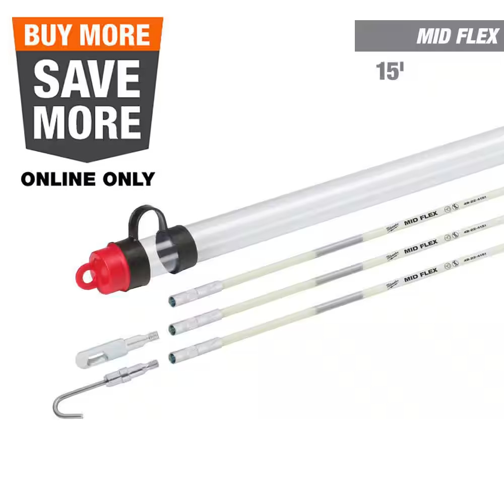 15 Ft. Mid Flex Fiberglass Fish Stick Kit with Accessories