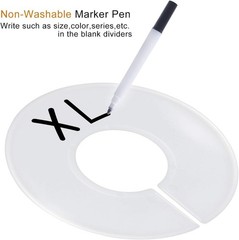 Durable 20 Pack Closet Size Dividers with Marker Pen for Neat Clothing Racks