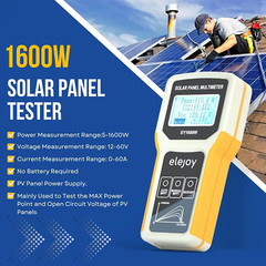 EY1600W Solar Panel Tester & Power Meter with Backlit LCD Display