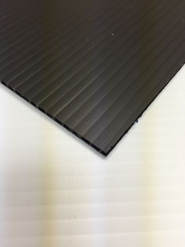 Coroplast 10mm 24″ x 12″ (2 Pack) Black Corrugated Plastic Sheets Horizontal