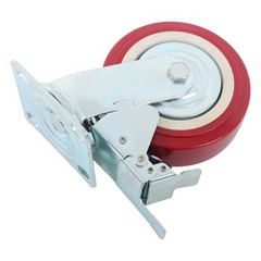 4Pcs Polyurethane 8″ × 2″ Heavy Duty Swivel Caster Wheel With Belt Brake Casters
