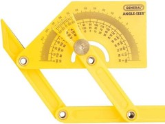 Compact Hand-Powered Protractor for Sloped, Inside & Outside Angles – Yellow