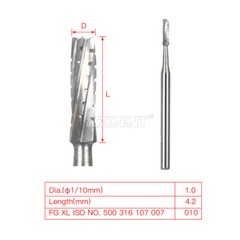 557 FGOS Surgical Carbide Burs 25mm Length FGXL 557 Dental
