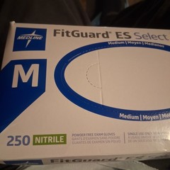 Medline FitGuard ES Select Nitrile Exam Gloves Powder-Free Medium 250