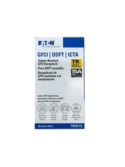 Eaton TRGF15 15A Tamper Resistant GFCI Outlet Receptacle 125V White