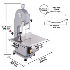 VEVOR 1500W Electric Meat Bone Saw Machine Commercial Frozen Meat Bandsaw Cutter