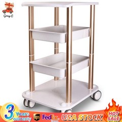 Beauty Salon Trolley Esthetician SPA Equipment Storage Stand Trolley Cart 360??