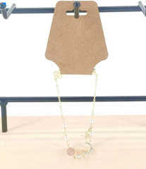 100 PCS Necklace Display Cards 2″ x 4.9″(5cm x 12.4cm), Brown | 100pcs