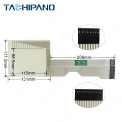 Touch Panel for 2711-B6C8 2711-B6C8L1 Screen Glass with Membrane Keypad