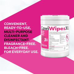 CaviWipes XL Surface Disinfectant Towelettes 160 Canister- Case of 12, 13-1150