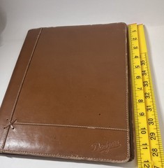 Rawlings Dodgers Leather Portfolio Notepad With Dodger Logo On Paper 🍀