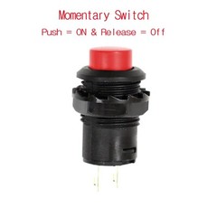 3 Pack SPST Normally On Off Open Momentary Push Button Switch Red