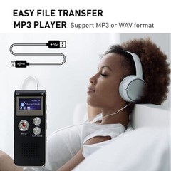 Digital Voice Recorder Dictaphone Mp3 Mini Pocket Audio Recorder Mic Lecture US