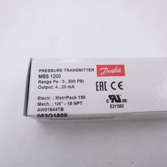 Danfoss MBS 1200 Pressure Transmitter 500 PSI 20mA 063G1609