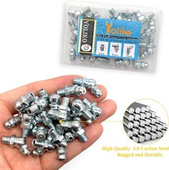 1/4″-28 24Pcs Grease Fitting Assortment Straight 45 90 Degree Grease Zerk Fittin