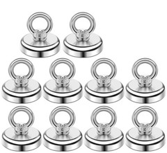 Fishing Magnetic Hooks hanger 40 60 N52 100 lbs Heavy Duty strong magnet set lot