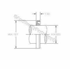 40HP Rotary Cutter Gearbox Input Oil Seal, King Kutter 156010, 80927100, 05-002