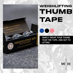 Weightlifting House Thumb-tape-30 Black 3 Count (Pack of 1)