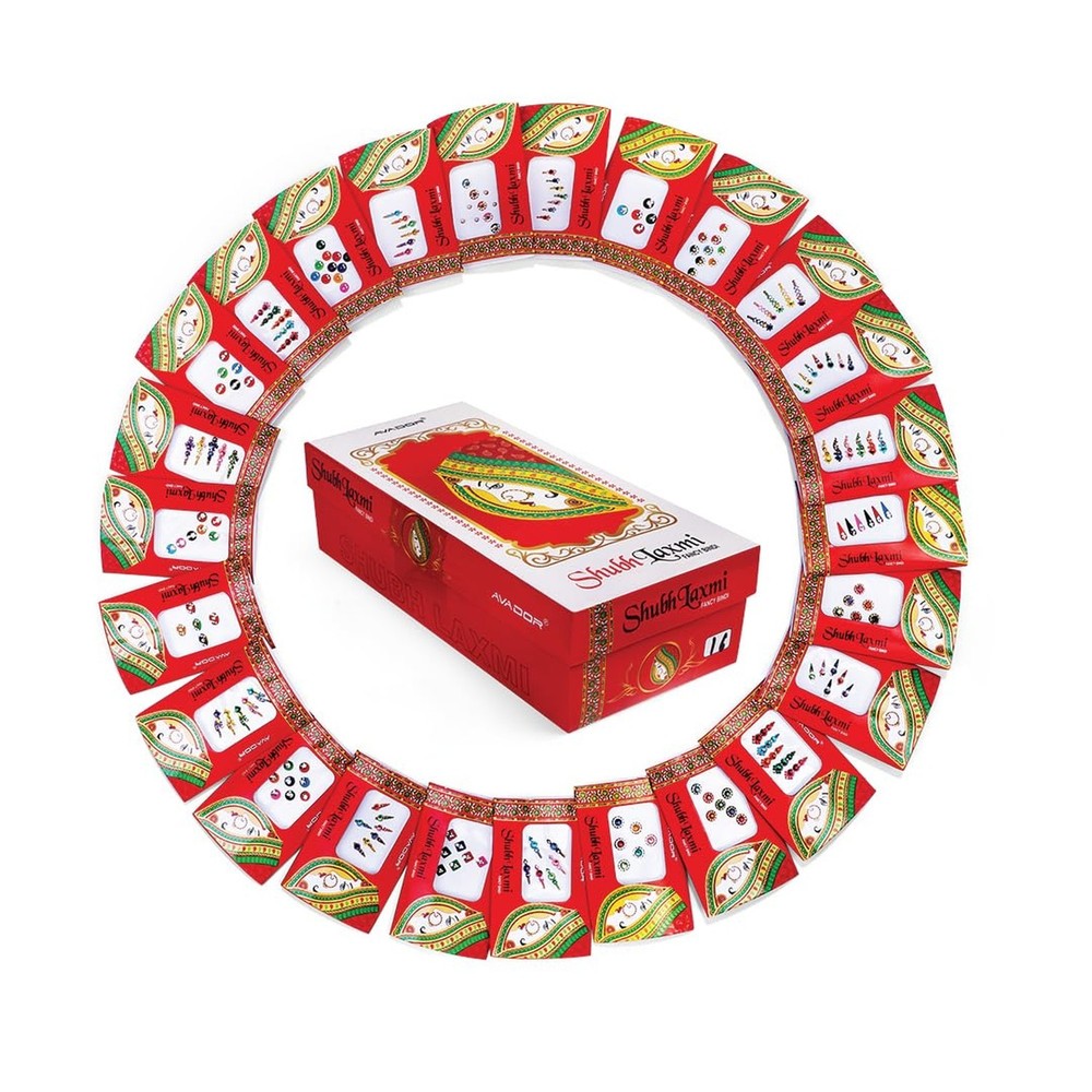Avador Pack of 25 Sheets Assorted Bindis for Women Multiple Sizes & Designs |…
