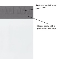 10″ x 13″ White Poly Mailers Bags w Tear Strip 2.5 mil Shipping Envelopes 500 ct