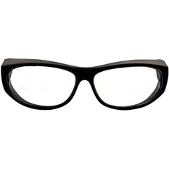 2 Pairs Global Vision Escort Fitover Safety Sunglasses Black & Red w/Clear Lens