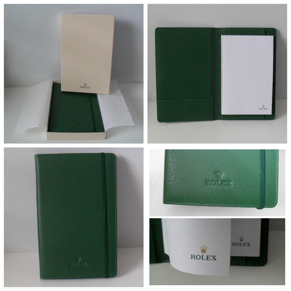 ROLEX Padfolio Portfolio – ROLEX Crown Logo Paper – Leather -Brand New Authentic