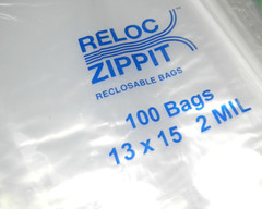 200 Bags 13 x 15″ Clear 2mil Large Reloc Zippit Reclosable Bags Top Lock Jumbo