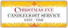 CHRISTMAS EVE CANDLELIGHT SERVICE Advertising Banner Vinyl Mesh Sign Xmas Data