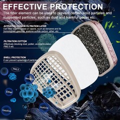 10Pairs 6001cn Organic Vapor Respirator Filter Cartridge For 6800 6200 Gas mask