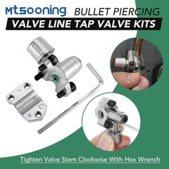 4PCS BPV-31 Bullet Piercing Valve Kit, Adjustable Line Tap Valve for Air Conditi