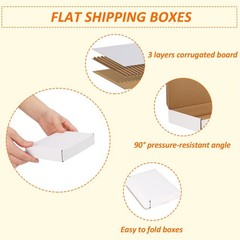 6x4x1 Shipping Boxes Set of 100, White Small Corrugated Cardboard Box, Mailer…