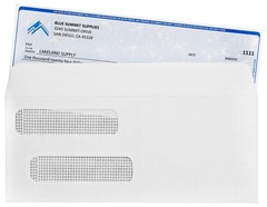 Blue Summit Supplies 5008 Self Seal Double Window Security Envelopes Designed