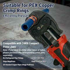 ASTM F1807 18V Electric Pipe Crimping Tool for 1/2″ 3/4″ 1″PEX Pipe Copper Rings