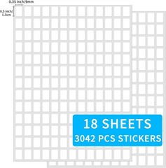 3040 Pcs Matte Small White Labels Stickers Blank Labels Removable Price Tags