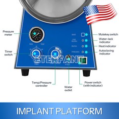 24L Tabletop Dental Autoclave Sterilizer Medical Steam Sterilizer 134°C