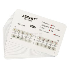 AZDENT Orthodontic Dental Brackets Braces Mini Roth Slot.022 Hooks 3 Metal