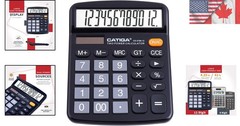 Compact 4-Function Calculator with Big Buttons & LCD – School or Office Use